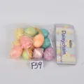 Lot de 12 oeufs de Paques en mousse pailletee avec rubans, decoration suspendue coloree pour fete. - Groupe 28