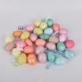 Oeufs de Pâques scintillants colorés avec ruban suspendu pour décoration de fête et maison. - Groupe 35