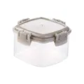 Portable square plastic food storage box with locking lid clear container kitchen organizer - Four Squares