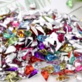 Colorful teardrop acrylic rhinestones bulk pack sparkly flatback gems for DIY crafts decor - Mixed 20 Beads