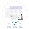 Kit de support d'arche de ballon rond avec bases et pompe pour fête de mariage d'anniversaire. - Arche ronde de 1,5 m de diamètre