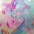 Close-up of colorful pastel fluffy goose feathers, ideal for DIY crafts and balloon fillers. - Multicolor
