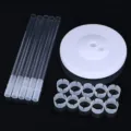 Balloon stand kit with white base transparent tubes and clips for party decoration - 1.5m Road Guide Base (for Latex Balloons)