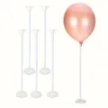 Plastic balloon stand with plum base and cup holder, perfect for party and wedding decor. - Plum Blossom Base Balloon Stands