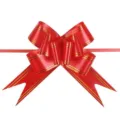 Red pull bow with gold stripes for wedding car decoration gift wrapping party supplies large size - Red