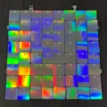Panneau mural de sequins carres holographiques fond scintillant fete scene decor - Argent Holographique