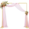 Kit de support de fond carré en métal arche de mariage cadre pour fête décoration - Or - H 8,2 pi x l 8,2 pi