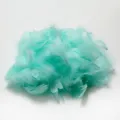 Lightweight fluffy light blue goose feathers ideal for DIY crafts and balloon filler. - Light Green