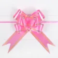 Pink gold edged ribbon bow pull flower for wedding car decoration gift wrapping party decor supply - Pink