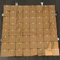 Shimmer wall sequin panel background gold square backdrop for party stage decor 30x30 - Champagne