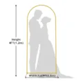 Gold iron wedding arch stand backdrop decoration 4ft height variant display item model - 4ft x 1.7ft / Glazed Gold