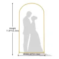 Gold 7.2FT Wrought Iron Wedding Arch Stand for Party Balloon Flower Backdrop Decoration - 7.2 ft * 4 ft / Glazed Gold