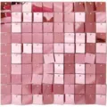 Panneau de mur de paillettes carrées roses pour anniversaire mariage scène fond décoration. - Or rose