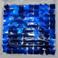 Panneaux de mur a sequins bleus carres pour fond de fete mariage scene decoration brillante. - Bleu Saphir