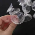 Transparent plastic suction cups detail shot, ideal for wedding car decoration and hanging. - Large Suction Cup / 4cm