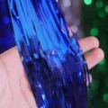 Rideau à franges en aluminium bleu, fond de pluie de ballon 1m pour déco de fête et mariage. - Bleu