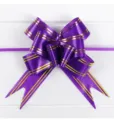 Ruban de noel nœud cadeau voiture de mariage décoration nœud tirant emballage cadeau 30# - 30# Bord Doré / 2.5g / Violet