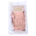Rideau à franges en aluminium or rose pour anniversaire mariage fête décor 1x2m. - Rideau à franges mat or rose (2 m)