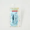 Rideau à franges en aluminium bleu pour fête, fond scintillant métallique pour anniversaire. - 1x3 Mètres / Bleu clair