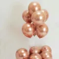 Ballons en latex métalliques or rose, ballons de fête brillants de 10 pouces pour mariage et déco. - 50 Pièces/Paquet / Or rose