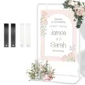 Support de panneau de bienvenue de mariage en metal arc reglable pour deco fetes - Support de bienvenue blanc 80*50*173 cm