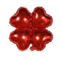 Red four leaf clover foil balloon for wedding birthday party celebration decoration supply - Bright Red