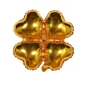 Gold four-leaf clover foil balloon for wedding birthday party celebration decoration props. - Gold