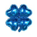 Blue four leaf clover foil balloon heart shaped party wedding birthday decoration supply - Blue