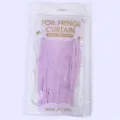 Pink foil fringe curtain for birthday party backdrop decoration, shiny metallic tassel door curtain. - Purple