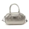 Sac de bowling rétro argenté pour femme, sac à bandoulière et porté épaule uni et élégant. - Avec Pendentif / Argent