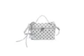 Sac a main blanc a pois noirs elegante sacoche bandouliere avec charm etoile et poignee. - Avec Pendentif / Blanc