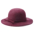 Eleganter weinroter Wollfilzhut für Damen modisches Winteraccessoire - M (56-58cm) / Meliertes Lila