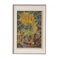Arte murale intagliata in carta a nove colori, quadro decorativo incorniciato per ingresso - Cervo a Nove Colori / 80.5*120.5cm