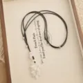 White crystal natural stone grape pendant necklace long black cord sweater chain jewelry - White Crystal Grape Cluster Style