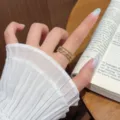 Wide gold open ring for women retro star diamond index finger jewelry aesthetic accessory - Star Ring