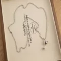 Chic French style wine glass pendant long ball chain necklace for women fashion jewelry gift. - Silver