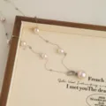 French style light luxury starry pearl necklace, elegant clavicle chain for women. - Manta Rose Pearl Necklace