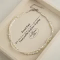 Double layer pearl and silver bead necklace for women, elegant clavicle chain jewelry accessory. - Twisted Layered Pearl Necklace