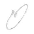 Bracciale rigido aperto argento da braccio manichetta con goccia elegante gioiello geometrico - Bracciale da braccio a goccia, argento
