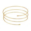Gouden meerlaagse open armband, stijlvolle punk spiraal metalen armklem sieraden vrouwen. - Vierdraads Stijl / Goud