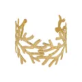 Gold metal coral branch open cuff bracelet adjustable summer beach statement jewelry - B86 Beach Coral Style / Gold