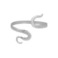 Bracciale polsino aperto tentacolo di polpo in metallo argentato regolabile gioiello - Argento