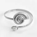 Zilveren Schelp Open Armband Strand Stijl Parel Manchet Sieraden voor Vrouwen Mode Uniek - Zilver Wit