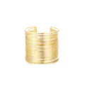 Gold multi-layer wire cuff bracelet, stylish open arm bangle for women fashion jewelry. - B18 Style