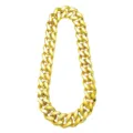Chunky gold chain necklace for men, exaggerated hip hop cuban link fashion jewelry styling. - Heavy Chunky Cuban Link Chain Necklace
