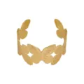 Gold metal butterfly open cuff bracelet, elegant fashion jewelry accessory for women daily wear. - B6 3D Butterfly Style / Gold