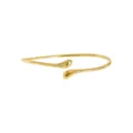 Gold liquid open bangle bracelet for women, trendy minimalist metal arm cuff jewelry. - Water Drop Gold