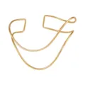 Bracciale aperto geometrico minimalista da donna, gioiello alla moda con filo dorato. - Bracciale da Braccio (A111) / Bracciale da braccio dorato