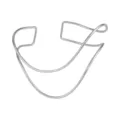 Elegante bracciale da braccio aperto geometrico in filo argentato minimalista moderno - Bracciale da Braccio (A111) / Bracciale da braccio argentato
