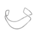 Bracciale a polsino aperto geometrico argento minimalista per donna, gioiello da braccio chic. - Braccialetto (B85) / Bracciale Argento